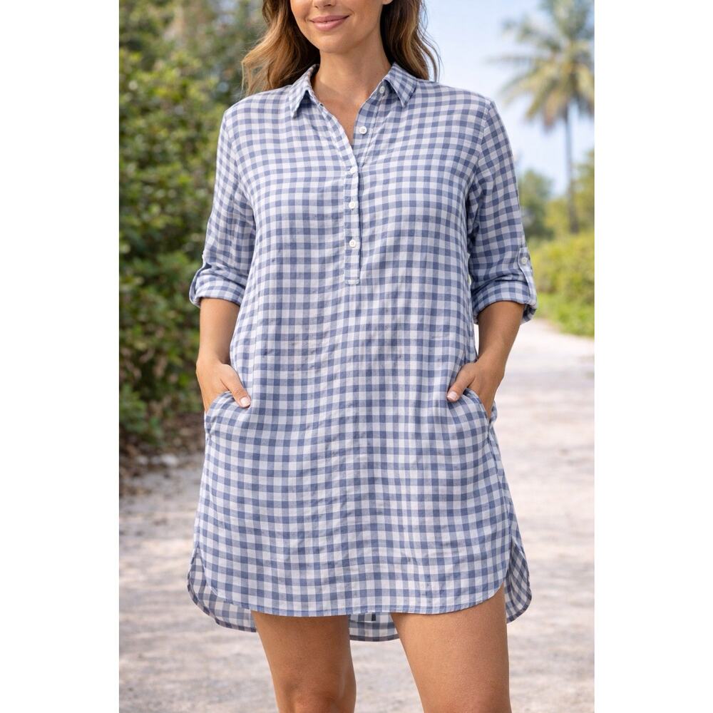 Maeve by Anthropologie Women’s XL Gingham Shirt Dress Tunic NWT Cottagecore